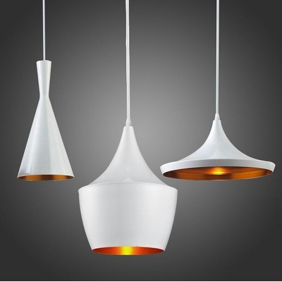 Lámparas Colgantes Modernas Beat Fat Blancas Cobre Tom Dixon