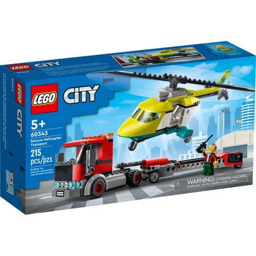 Lego® City Transporte Del Helicóptero De Rescate Cantidad de piezas 215
