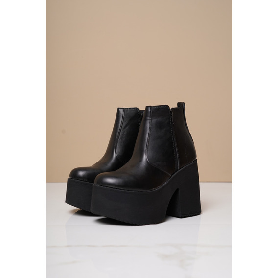 Bota Botineta De Mujer Rieti Plataforma Taco Becca Shoes