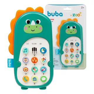 Celular Infantil Musical Interativo De Brinquedo Dino - Buba Cor Verde