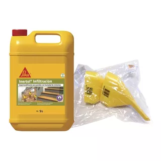 Sika Inertol Infiltracion Humedad Cimiento 10lts + 2 Embudos