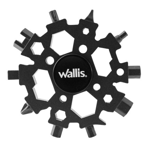 Multiherramienta Universal Portátil Wallis, K900381, 22 Usos, acero inoxidable, Negro