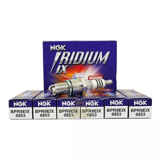 Jogo 6 Velas Ngk Iridium Fria Grau 9 Sextavado 21mm Bpr9eix