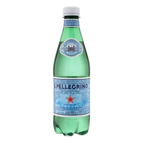 Agua mineral S. Pellegrino Gasificada  con gas   botella  500 mL  