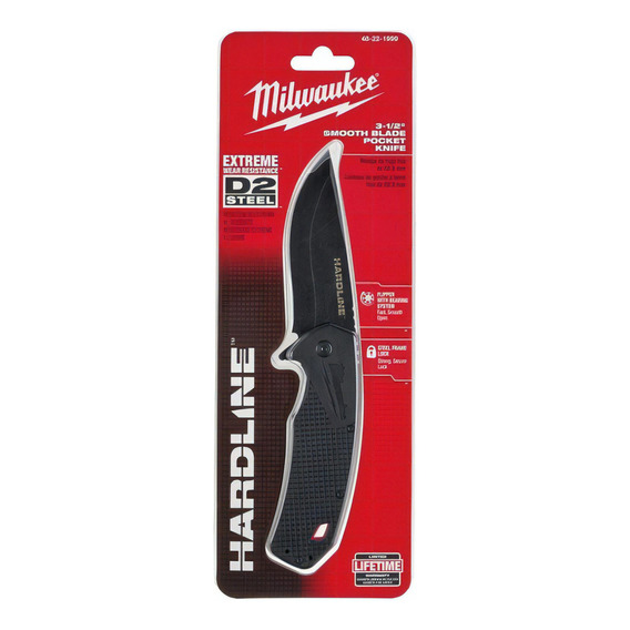 Cuchillo Metálico Plegable Milwaukee Hardline 89mm 4822-1999 Negro