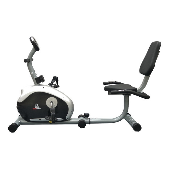 Bicicleta Mag Recumbent C/respaldo World Fitness 2501r Color Gris/Plata/Naranja/Negro