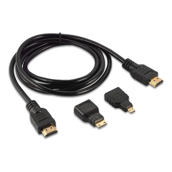 Cable Hdmi 4k Adaptador Hdmi A Mini Y Micro Hdmi 1.5 Metros