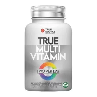 True Multi Vitamin De A-z Two Per Day 60 Caps - True Source Sabor Sem Sabor
