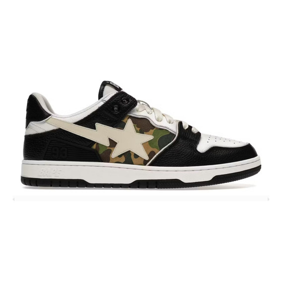 A Bathing Ape Bape Sk8 Black White Camouflage