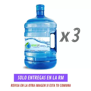 Agua Purificada En Bidon De 10 Litros Solo Rm (3 Unidades)