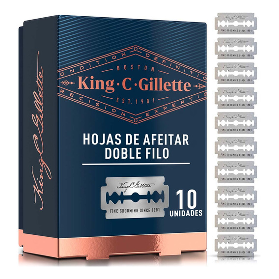 Navajas Para Afeitar King C. Gillette 10 Unidades