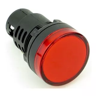 Luz Piloto Led De 30mm Rojo En 24v (10 Piezas)