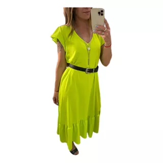 Vestido Largo Liso Mujer The Big Shop