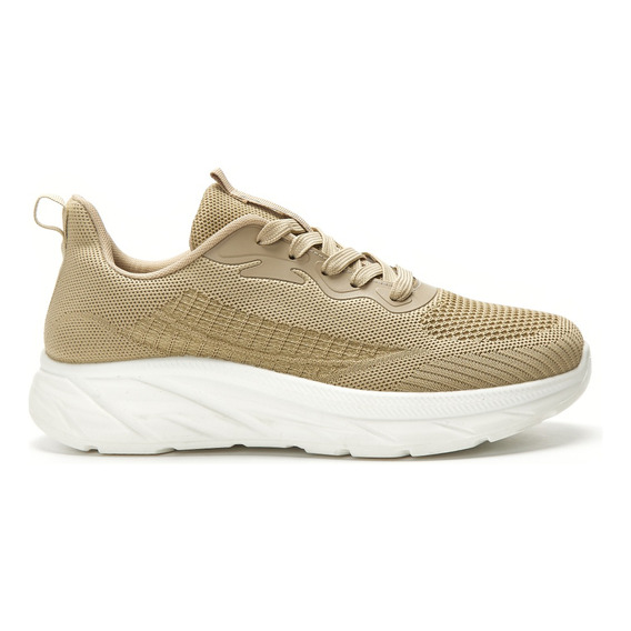 Zapatilla Deportiva Textil Beige Hombres Wake