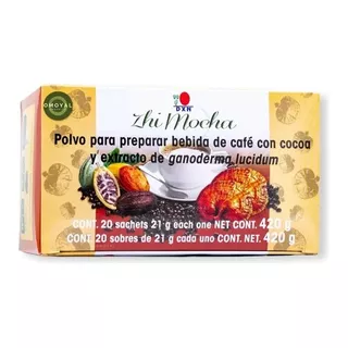 Zhi Mocha Dxn Café Ganoderma Con Cocoa 20 Sobres /env Gratis