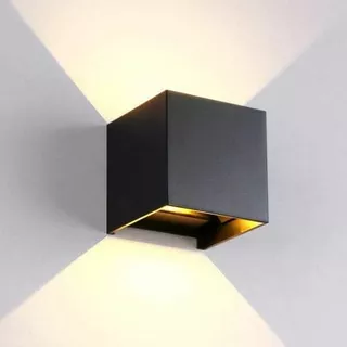 Aplique Led Tipo Cubo Luz Cálida 15w Interior/exterior 