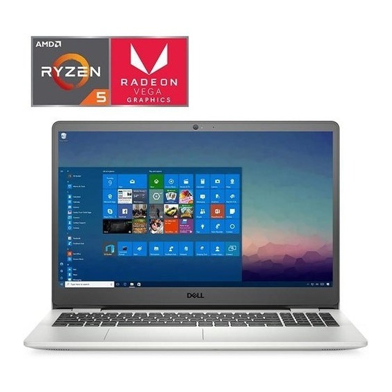 Notebook Dell Inspiron 15 Ryzen 5 Radeon Vega 8 8gb 256ssd Color Gris plata