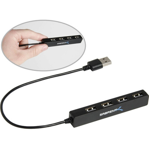 Hub Sabrent Hb-mcrm Hub Usb 2.0 Portátil 4/p (cable 24cm.)se