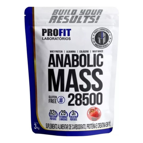 Suplemento en polvo ProFit Laboratórios  Anabolic Mass 28500 proteínas sabor chocolate en sachet de 3kg