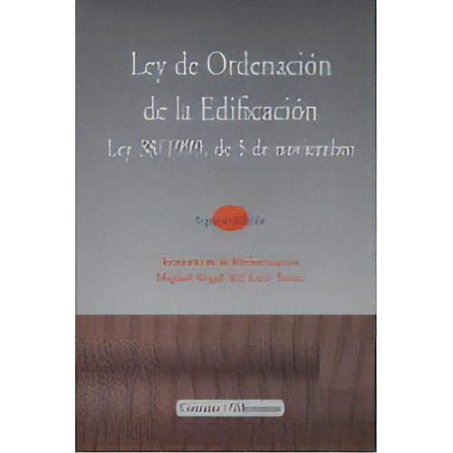 Ley De Ordenacion De La Edificacion 2ãâªed, De Rocha Garcia. Editorial Comares En Español