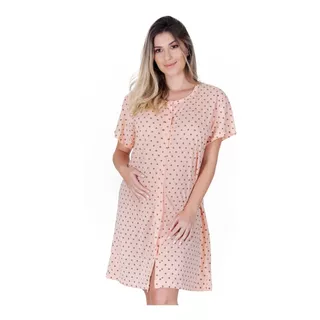 Kit Com 3 Camisola Gestante Amamentação Idosas Pós Cirurgia