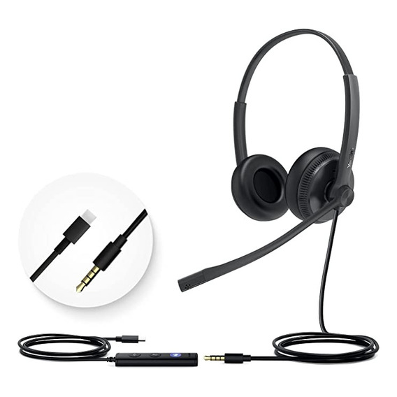 Dell Stereo Headset Wh1022 - Cableado Color Negro 