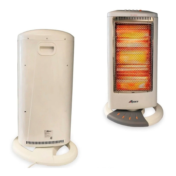 Estufa Halogena Alpaca 1600w Hh-11 4 Velas Corte Automatico