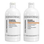 Shampoo Y Acondicionador De Almendra 500ml Rosa & Morena
