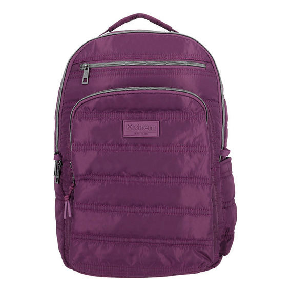 Mochila Xtrem Vermont 4xt Deep Purple Color Morado Diseño de la tela Lisa