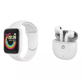 Combo White Smartwatch Drako + Auricular Aerys Wollow