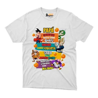 Playera Dia Del Padre Dragon Ball Vegeta Goku Papa  Playeer