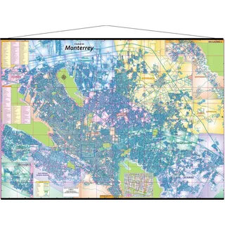 Mapa Monterrey Y  Conurbada Mural Gigante 