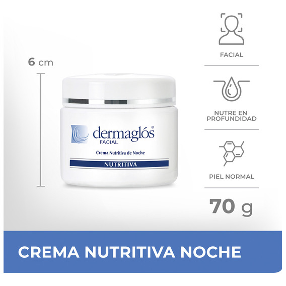 Dermaglós Crema Nutritiva De Noche Piel Normal 70gr