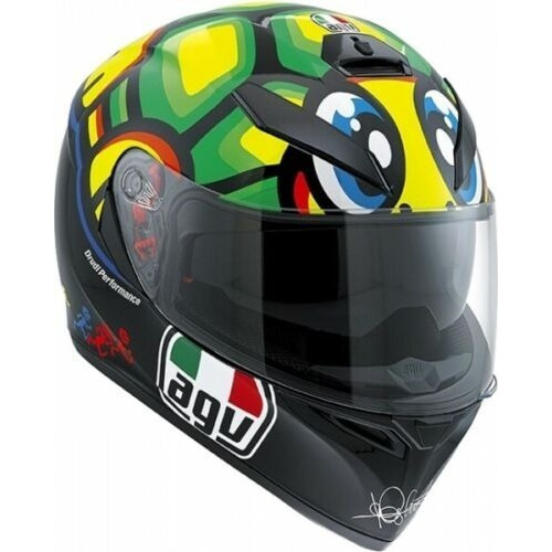 Casco Agv K3 Sv Tartaruga Valentino Moto Pista Race Integral Color Multicolor Tamaño Del Casco L