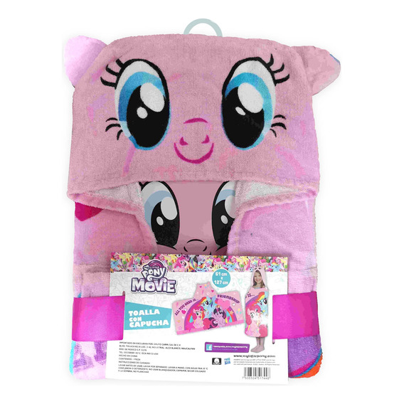 My Pony Toalla De Baño Con Capucha Algodón Ultra Suave 