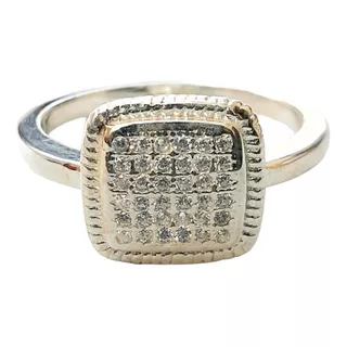 Anillo Plata Y Cubic Micro Pave Italy Anp115 Reina Catalina 