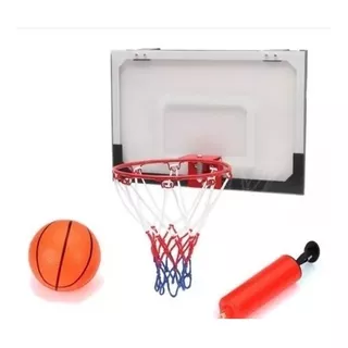 Mini Tablero Basquet Puerta Infantil Con Red Y Pelota Niños 