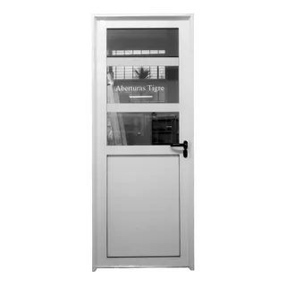 Puertas Aluminio 80x200  1/2 Vidrio Rep Horizontal + Envio