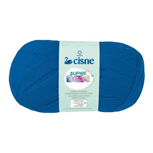 Lana Cisne Super Bebe X 5 Ovillos - 500gr Por Color Color Azul Marino Claro 00139