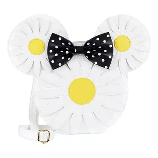 Disney Minnie Mouse Daises Bolsa Crossbody Loungefly Hermosa Color Blanco Color De La Correa De Hombro Blanco