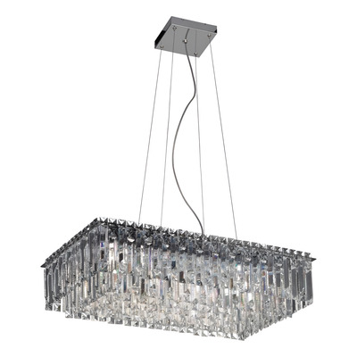 Colgante 6 Luces Sirius Cristal Cairel Apto Led G9 Deco Pal Cromo
