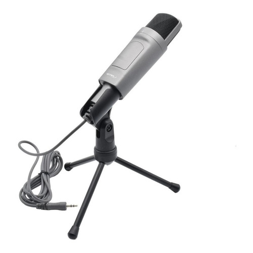 Microfono Para Pc Reforzado Netmak Nmmc4 Miniplug 3.5mm Color Negro