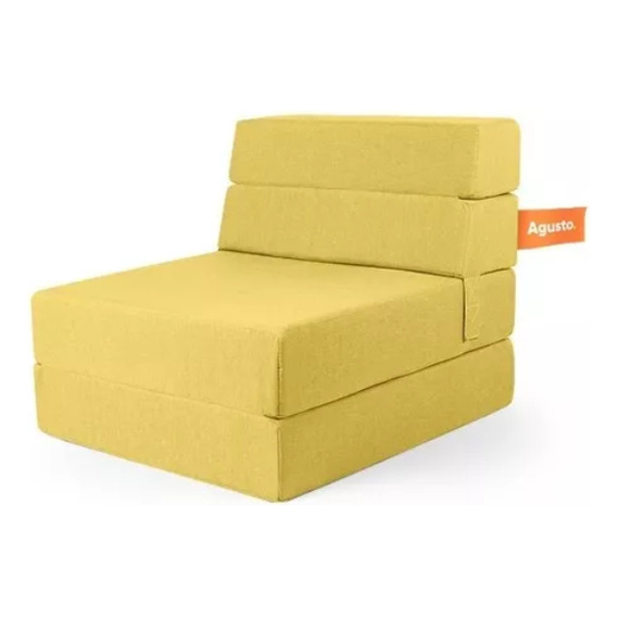 Sofa Cama Individual Agusto ® Sillon Plegable Color Amarillo