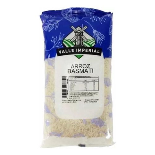 Arroz Basmati - Valle Imperial - 500 Grs. Origen Pakistán