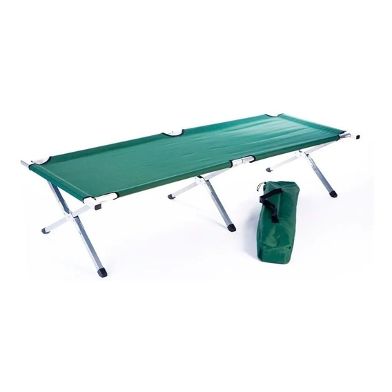 Catre Cama Plegable Reforzado Con Bolso Verde