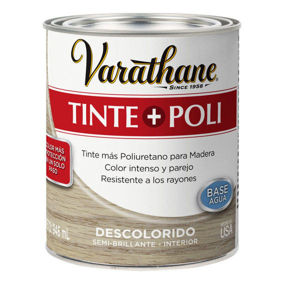 Tinte + Poli Varathane Madera Interior Base Acuosa X 0,946lt