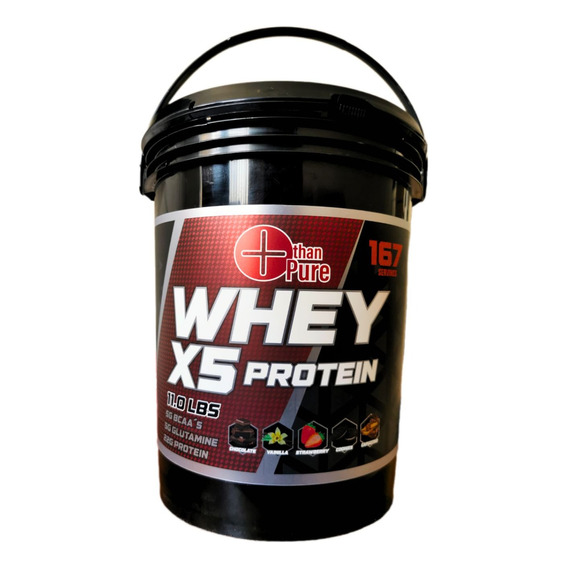 Proteína Whey Concentrada Con Bcaas 5 Kg 5 Sabores Cubeta