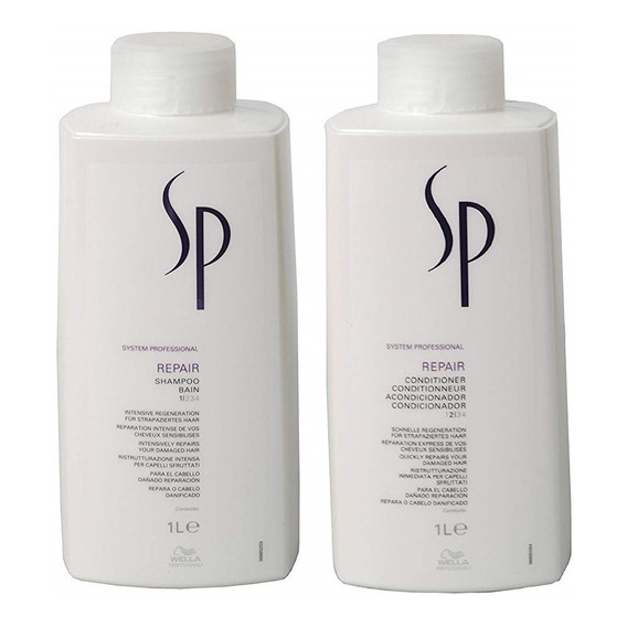 Shampoo + Acondicionador Wella Sp Repair Profesional 1000ml