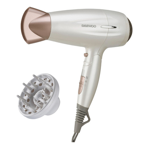 Secador De Pelo Profesional Daewoo 2000w Con Difusor Color Blanco