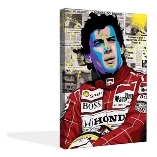 Quadro Decorativo Borda Infinita Ayrton Senna